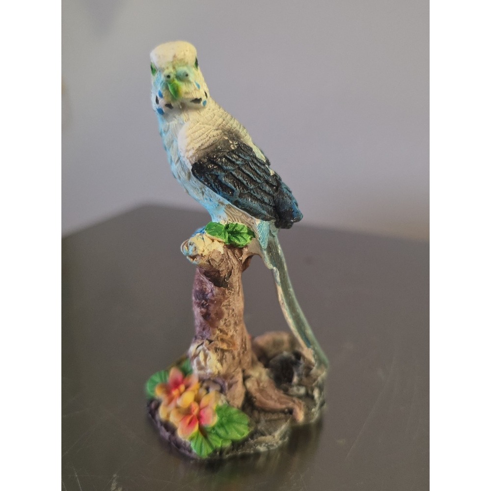 Blue parakeet‎ Bird Figure on Branch